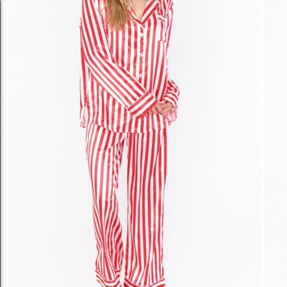 Show me your mumu peppermint stripe pj set XL